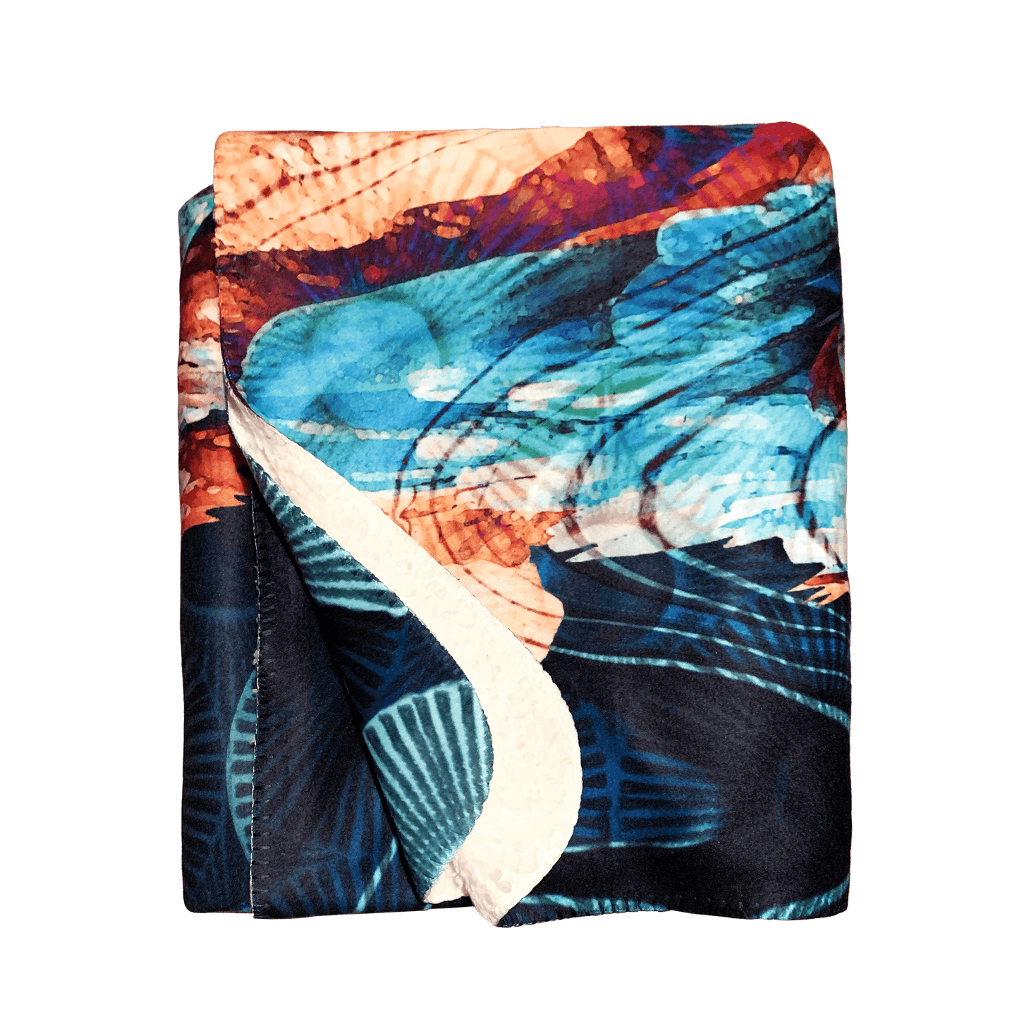 Kingfisher Deken, teddy fleece, 100cm x 150cm