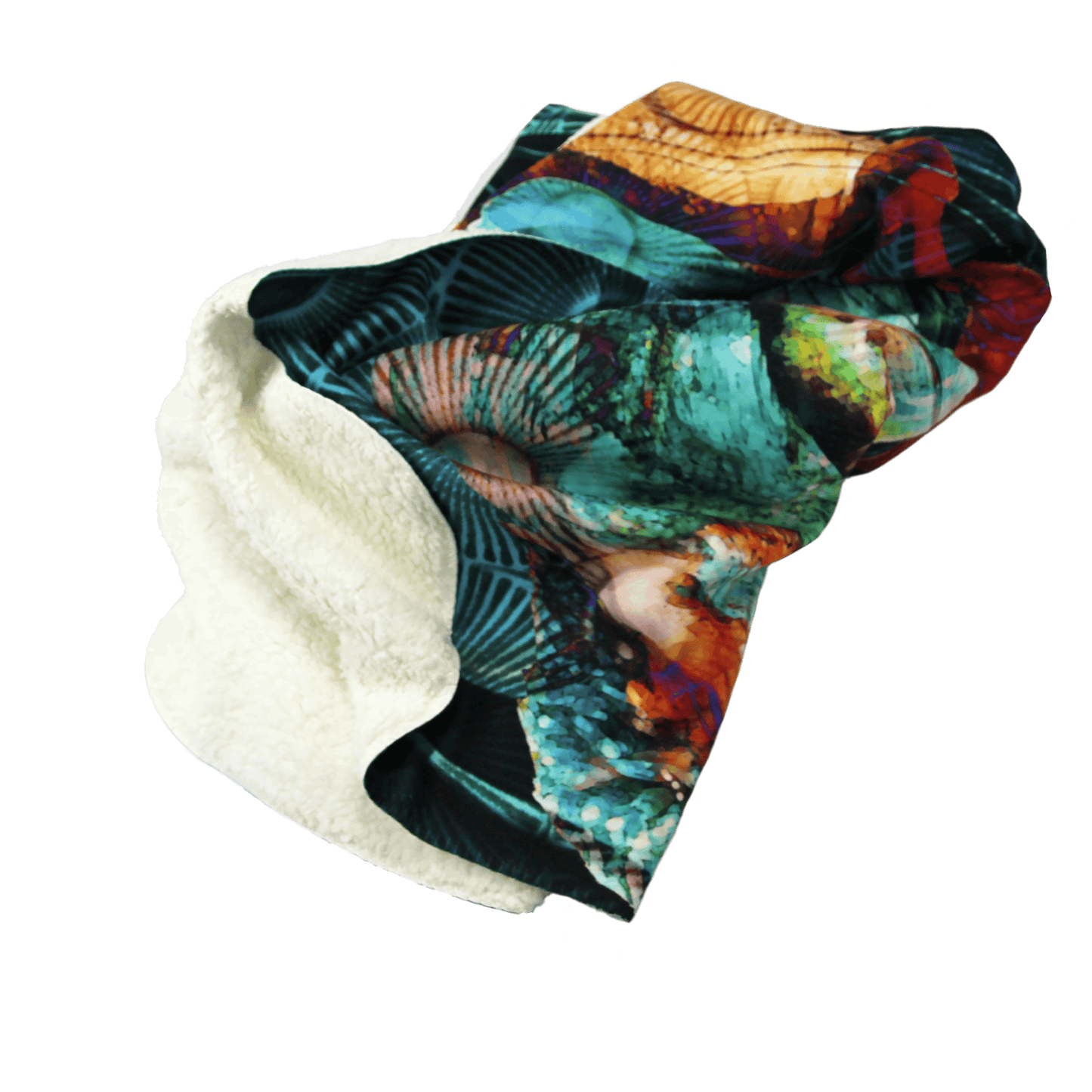 Kingfisher Deken, teddy fleece, 100cm x 150cm