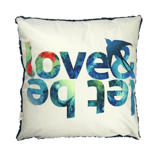 Love & let be Kussen, met binnenkussen, 45cm x 45cm