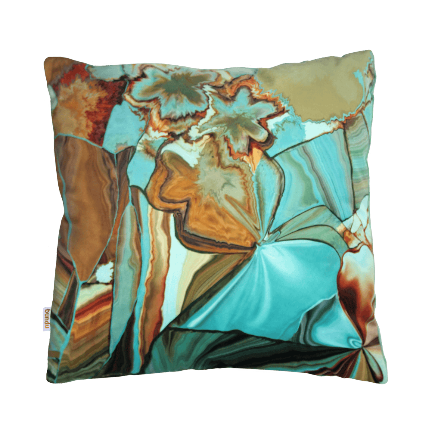 Marble flora Kussen, met binnenkussen, 45cm x 45cm