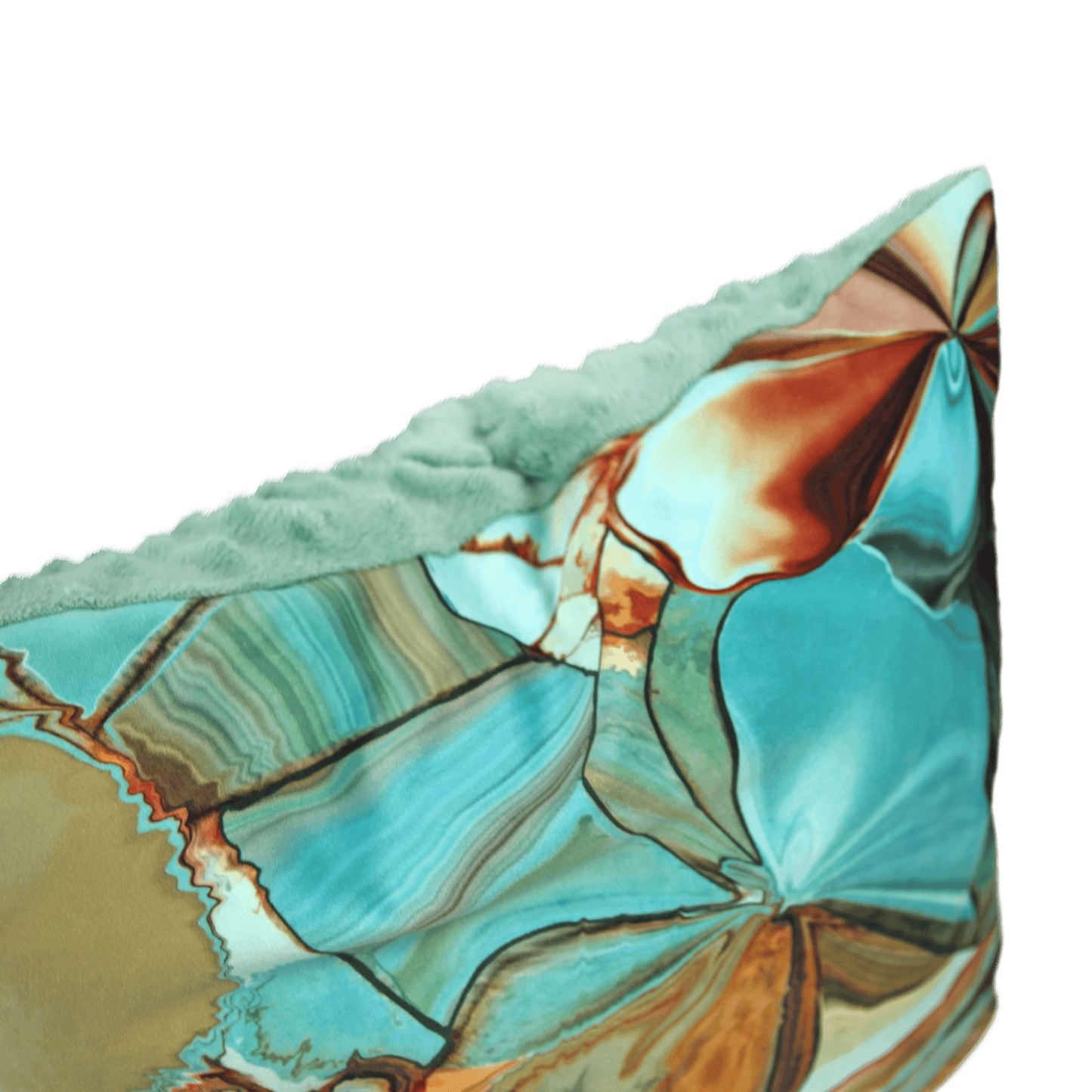 Marble flora Kussen, met binnenkussen, 45cm x 45cm