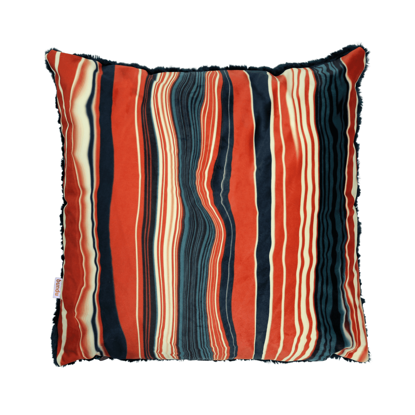 Orange & Petrol Kussen, met binnenkussen, 45cm x 45cm