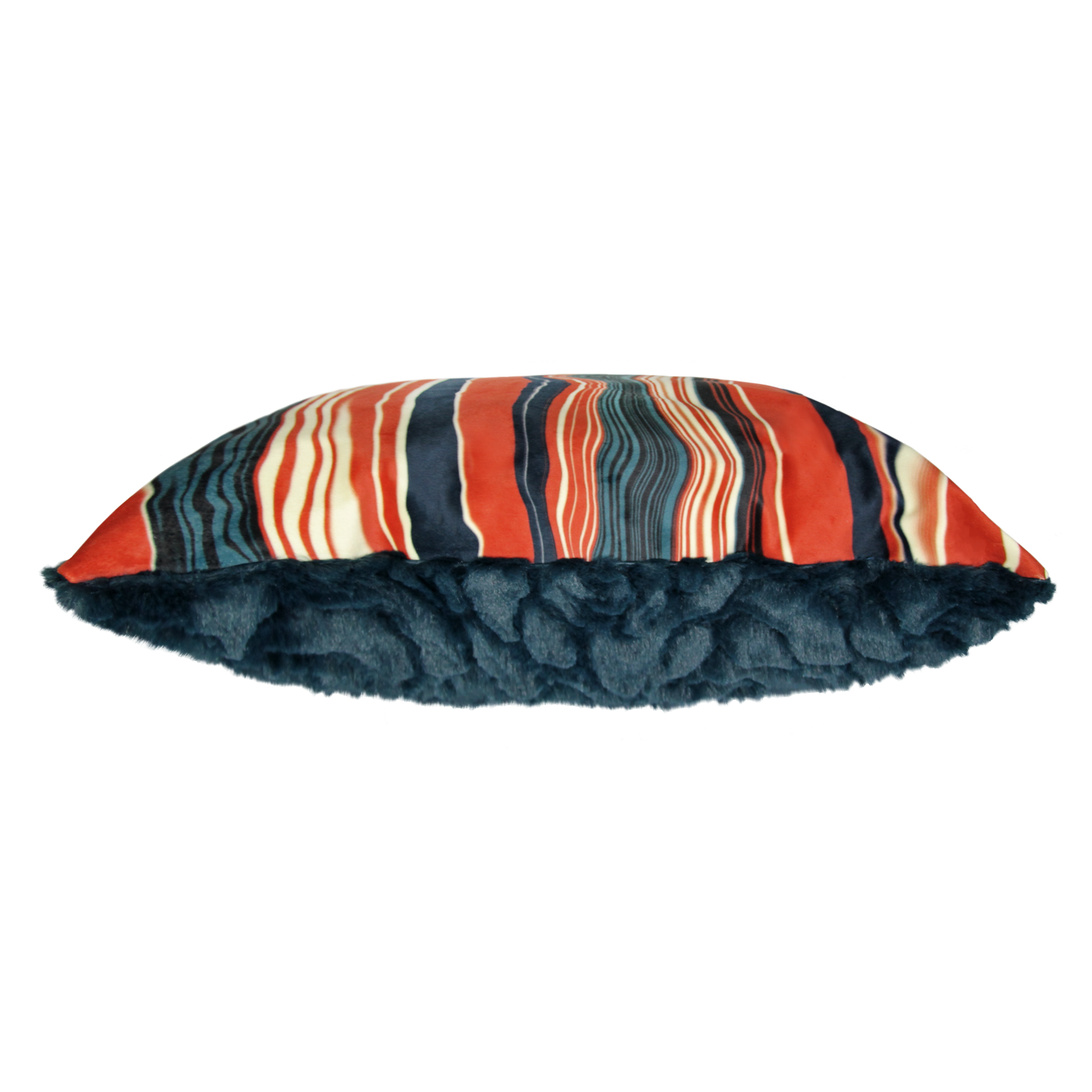 Orange & Petrol Kussen, met binnenkussen, 45cm x 45cm