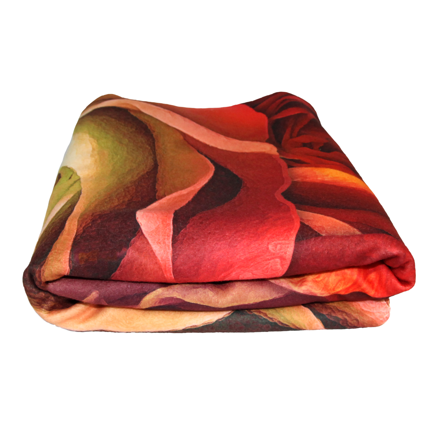 Rainbow rose Deken, teddy fleece, 100cm x 150cm