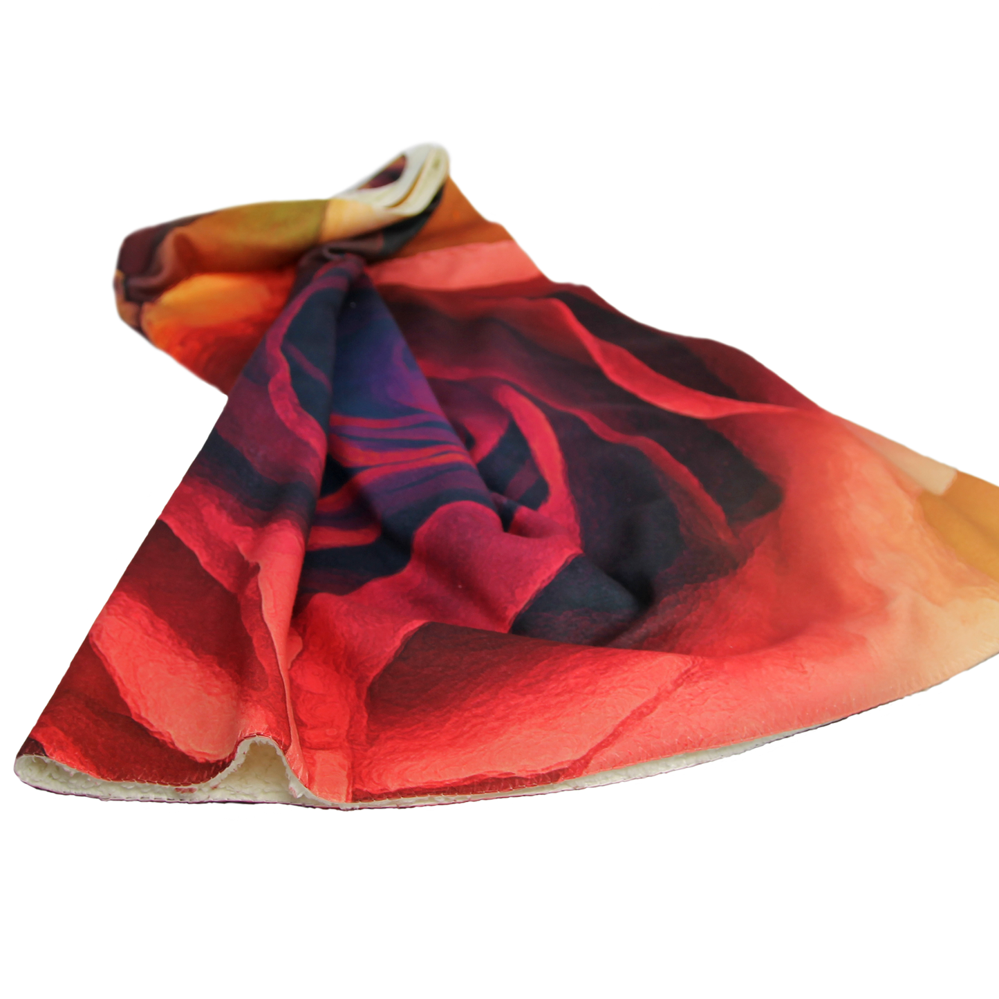 Rainbow rose Deken, teddy fleece, 100cm x 150cm