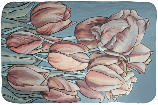 Tulips teddy fleece deken