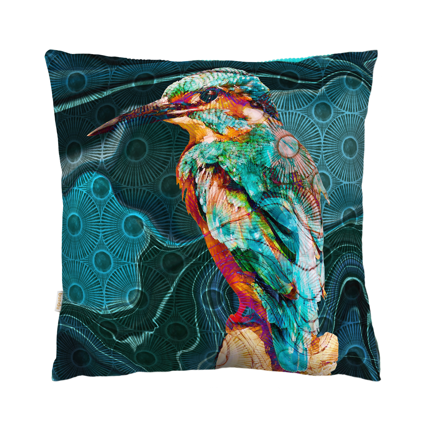 Kingfisher Cushion, with inner cushion 45cm x 45cm