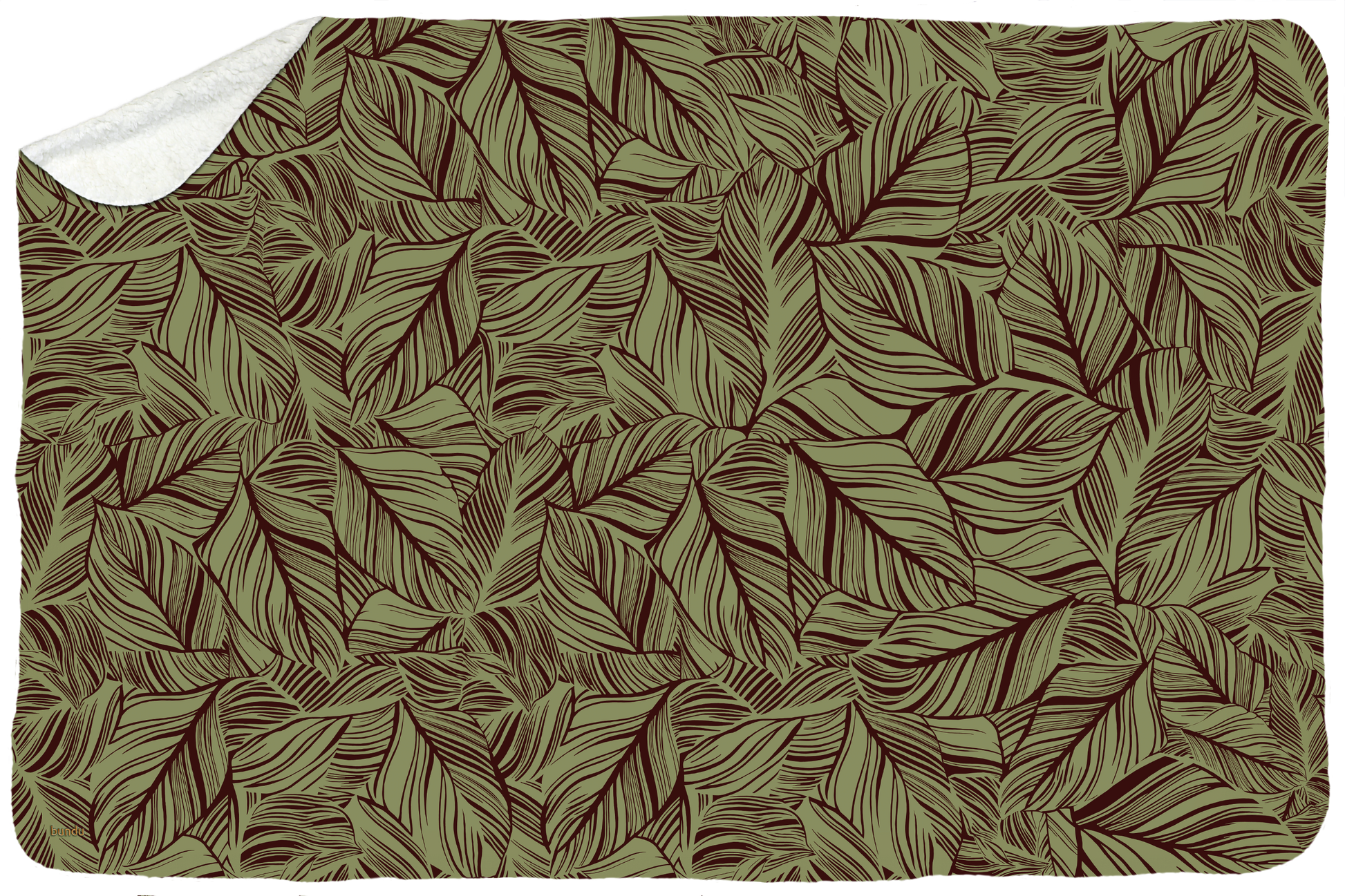 Foliage Deken, teddy fleece, 100cm x 150cm