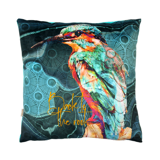 Kingfisher Kussen, met binnenkussen, 45cm x 45cm