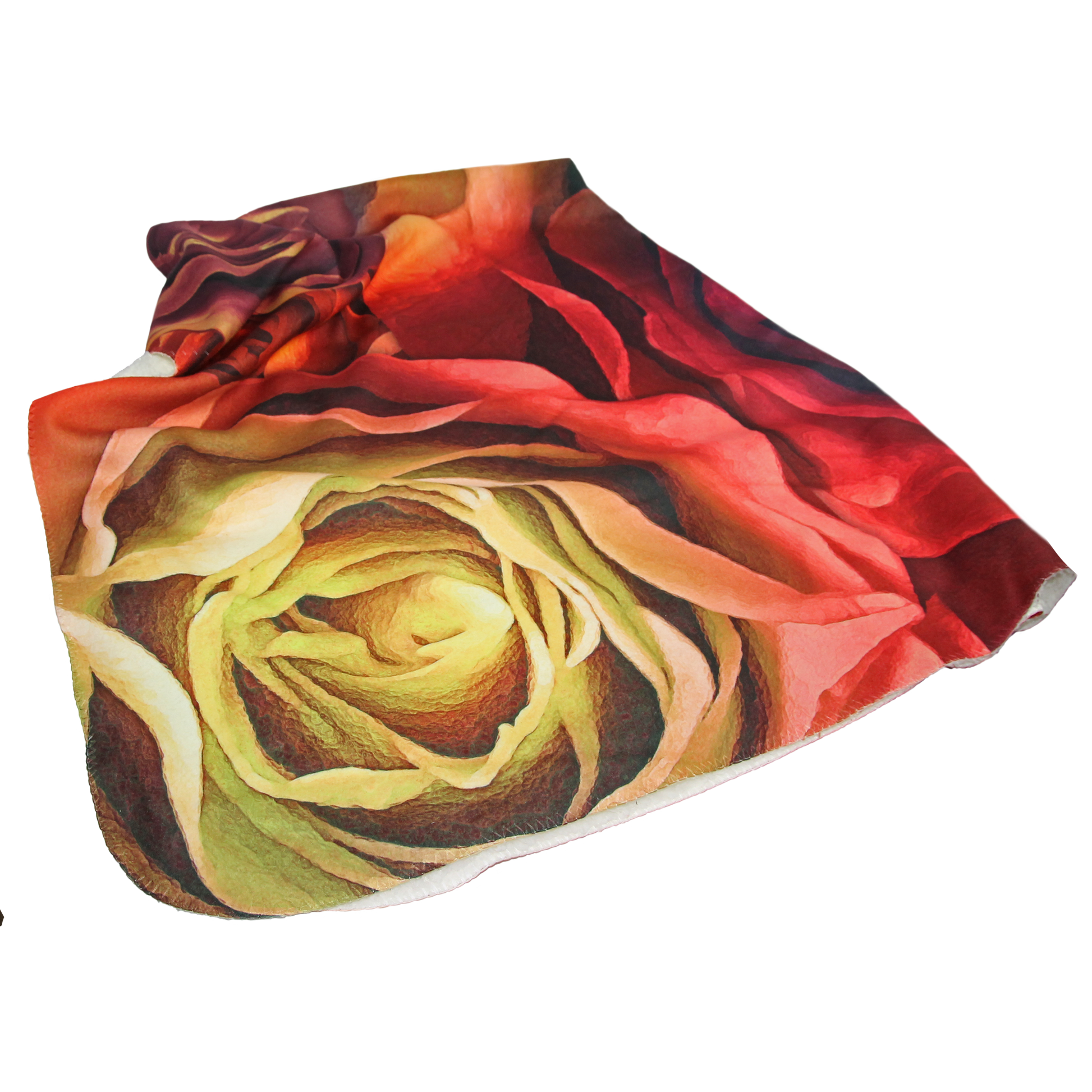 Rainbow rose Deken, teddy fleece, 100cm x 150cm
