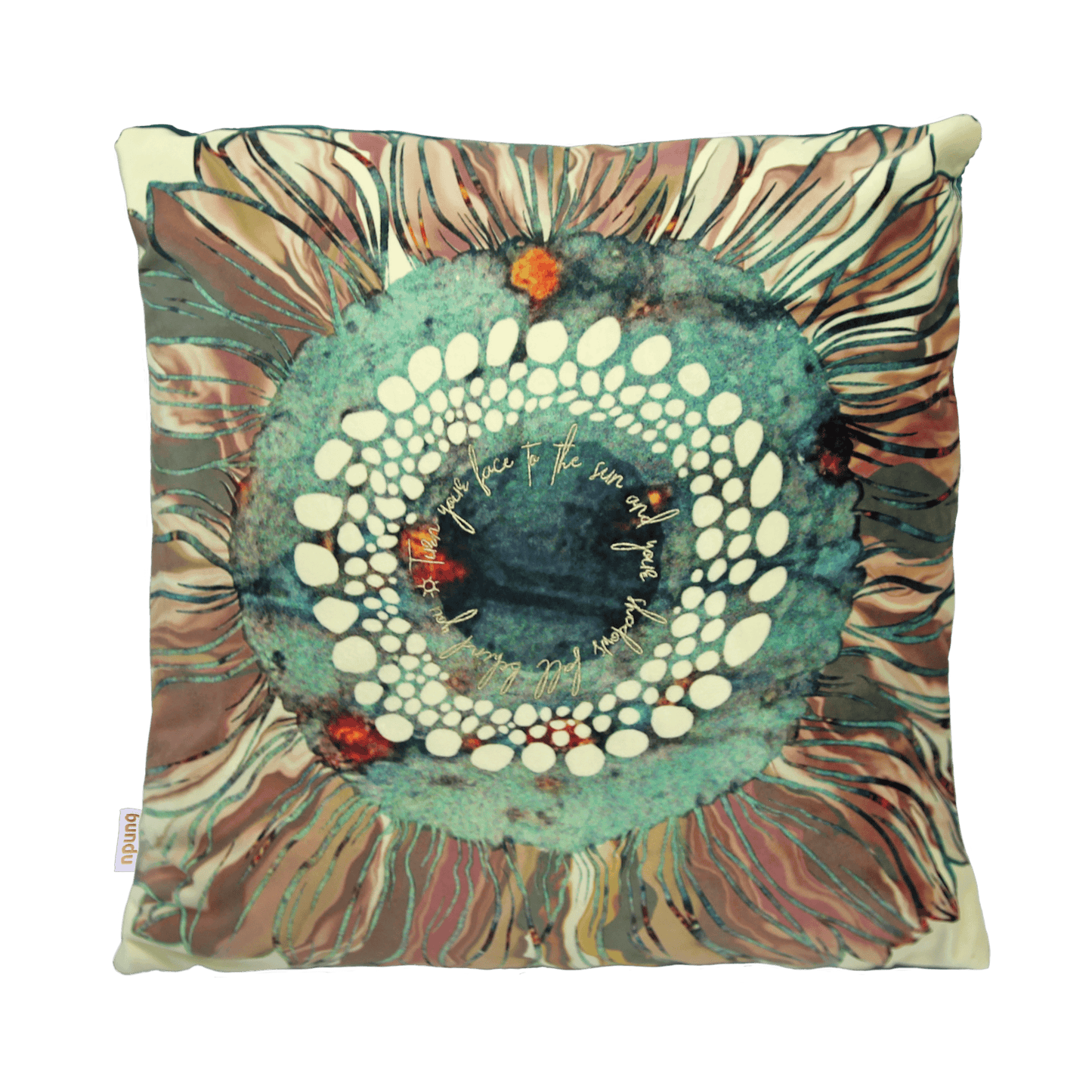 Sunflower Kussen, met binnenkussen, 45cm x 45cm